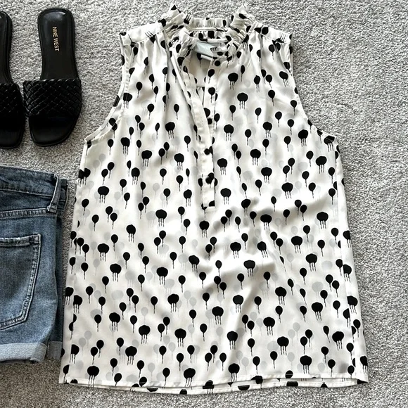 Anthropologie Maeve Balloon Print Blouse - Picture 2 of 5